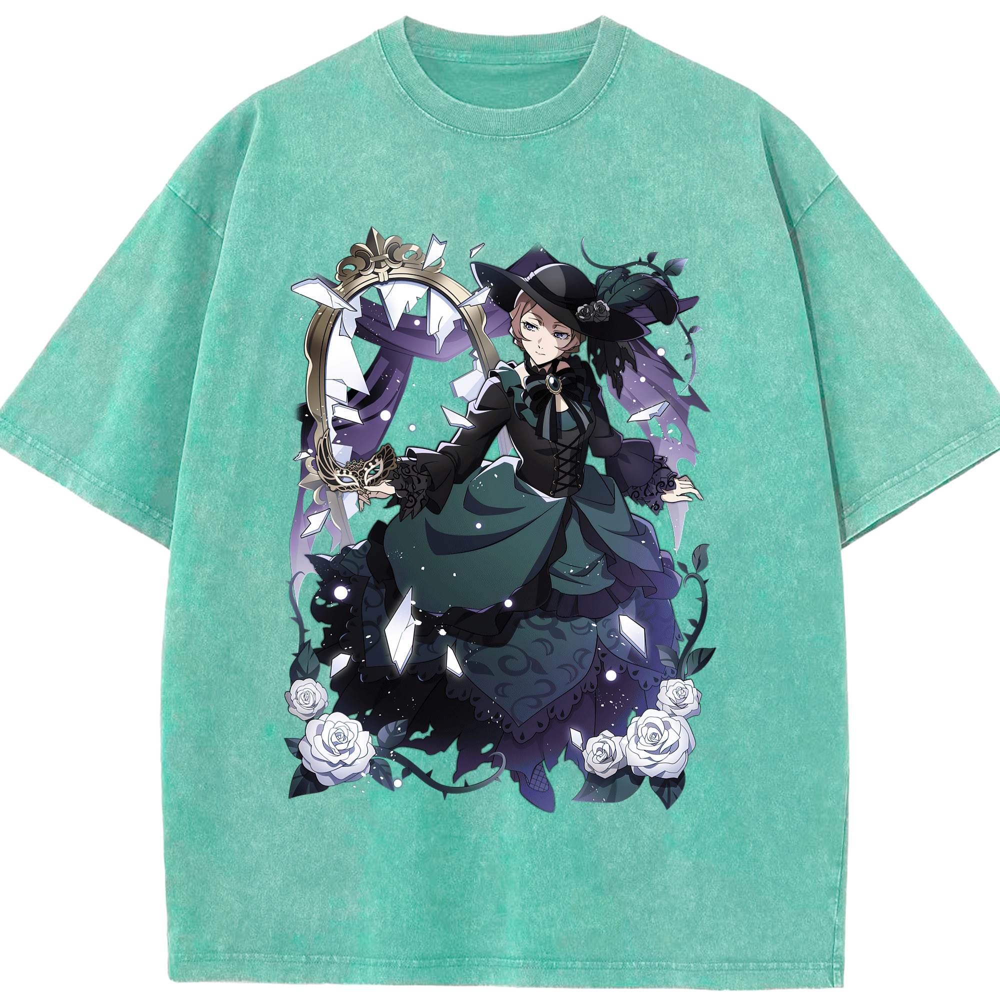 （画像用） 文豪ストレイドッグス Bungo Stray Dogs 綿100% ヴィンテージ風 半袖Tシャツ（フロントプリント）